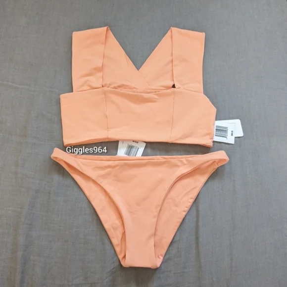 L*Space Parker Camacho Bikini Set Tangy Orange Pink - Picture 1 of 15